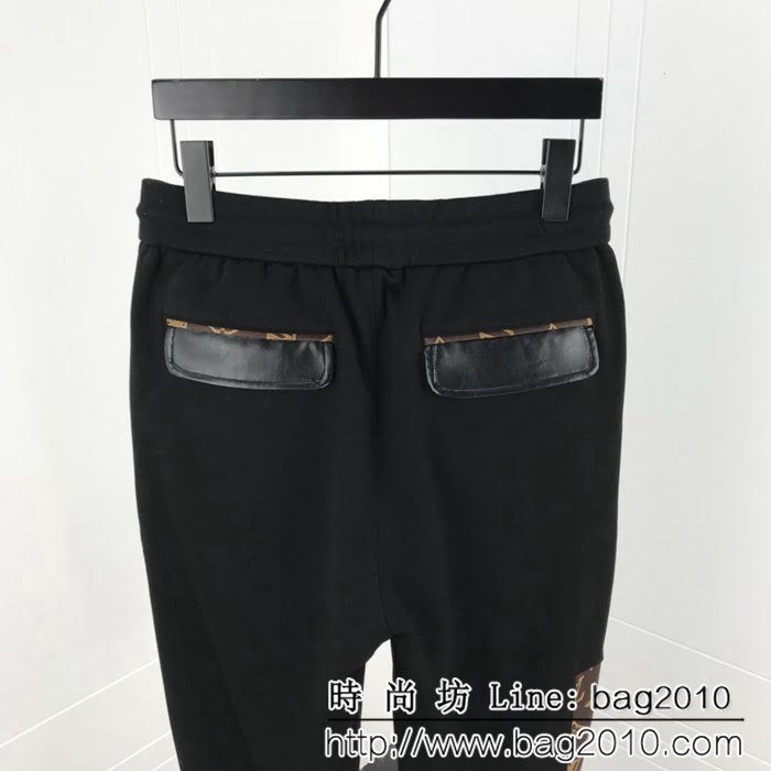 LV路易威登 定制老花logo圖案拼接 18SS秋冬衛褲 ydi1120